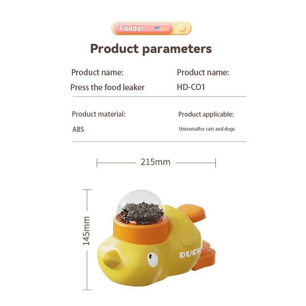 🐶Flash Sale🐱Duck Pet Feeder - Interactive Pecking Fun for Pets!