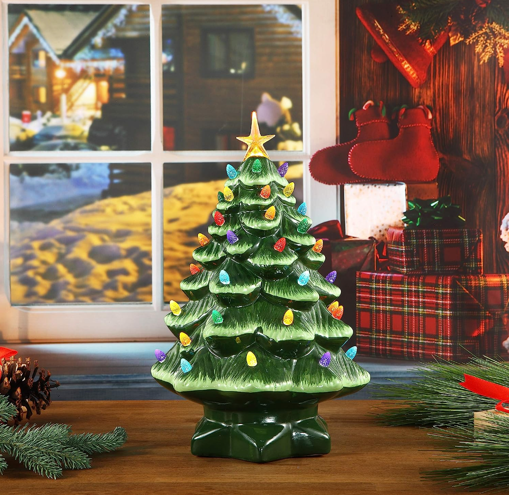 Last Day Buy 2 get 60% off💥Nostalgic Ceramic Christmas Tree with LED Lights