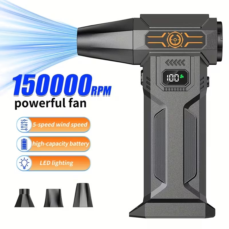 Cordless Electric Snow Blower, High-Power Turbine Jet Fan