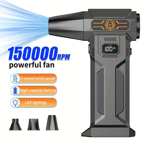 Cordless Electric Snow Blower, High-Power Turbine Jet Fan