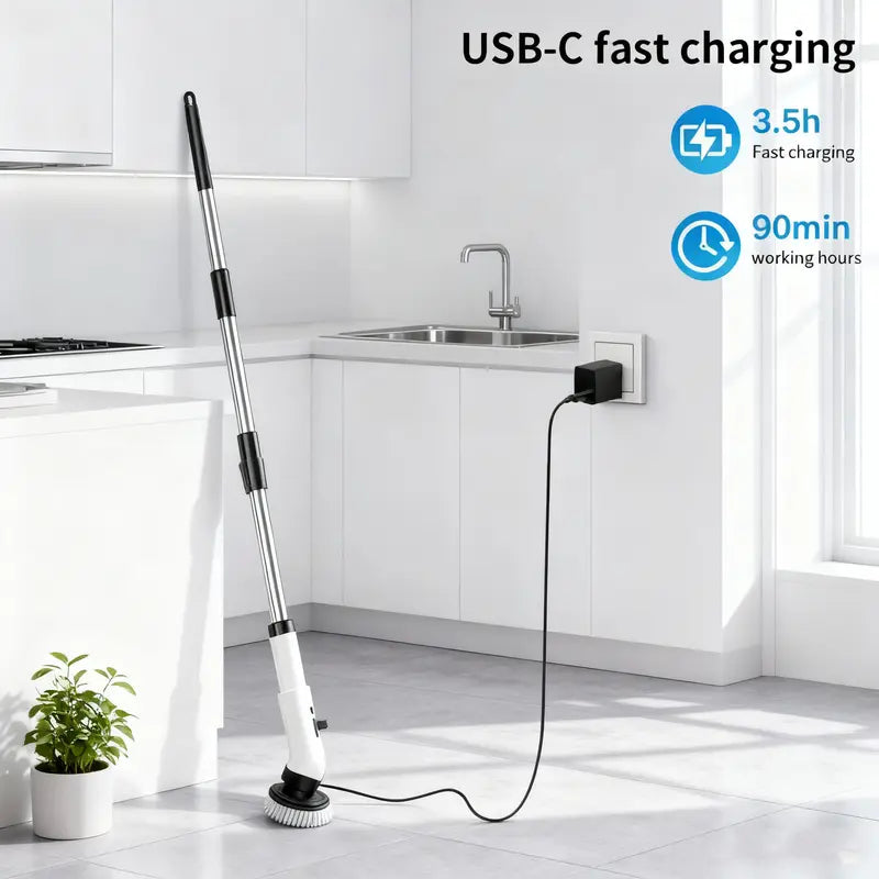 🔥Buy 2 Get 60% Off🔥9 Head Cordless Electric Spin Scrubber for Shower Kitchen Cleaning tools