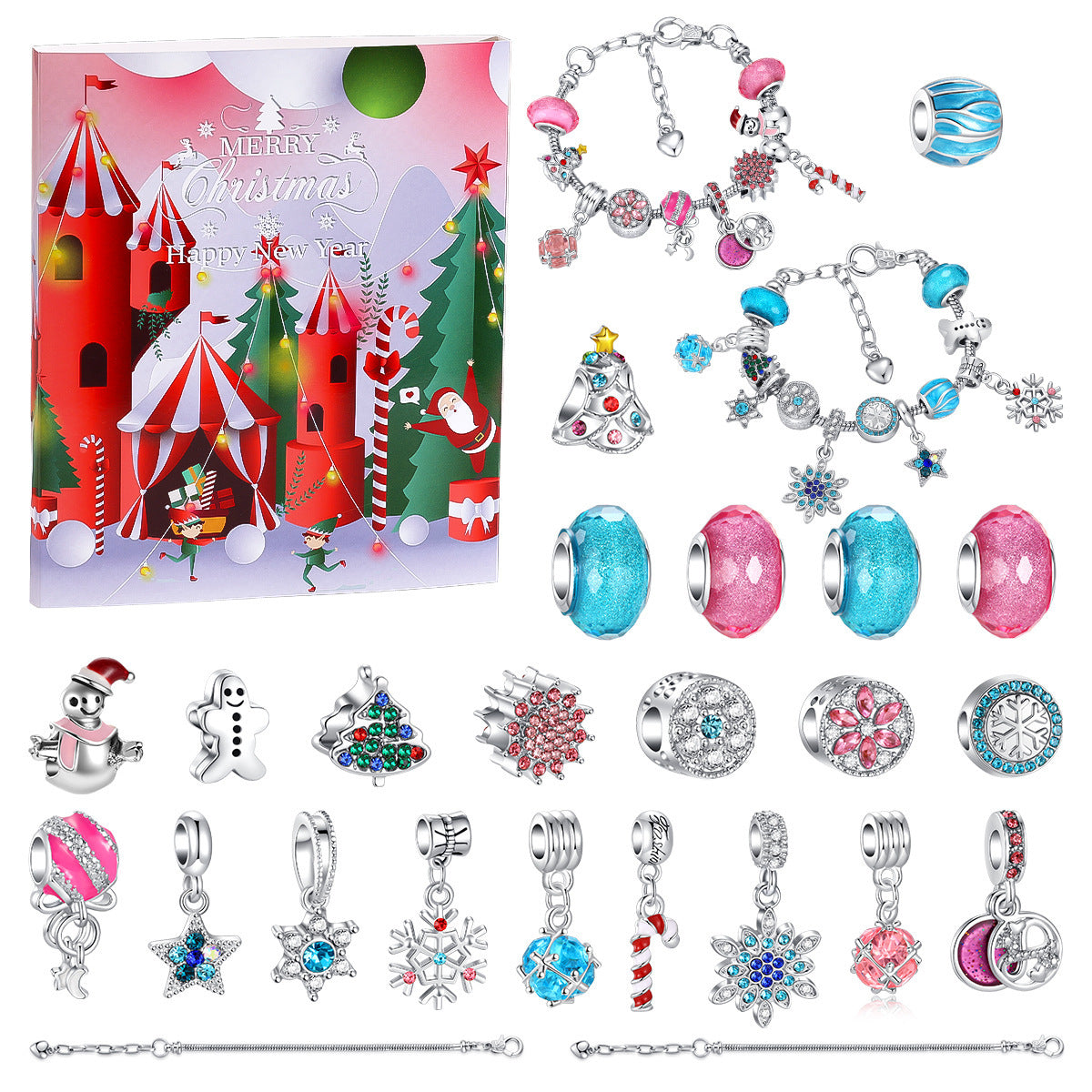 🔥Buy 2 get 60% off🔥Crystal Bracelet Set For Women Diy Christmas Bracelet Jewelry Pendant Blind Box