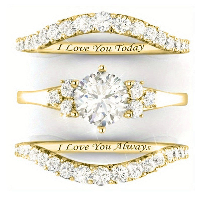 🏆Last Day Buy 1 Get 1 Free🏆Micro-Set Light Luxury Three-Piece Set Ring