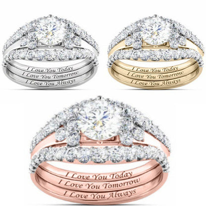 🏆Last Day Buy 1 Get 1 Free🏆Micro-Set Light Luxury Three-Piece Set Ring