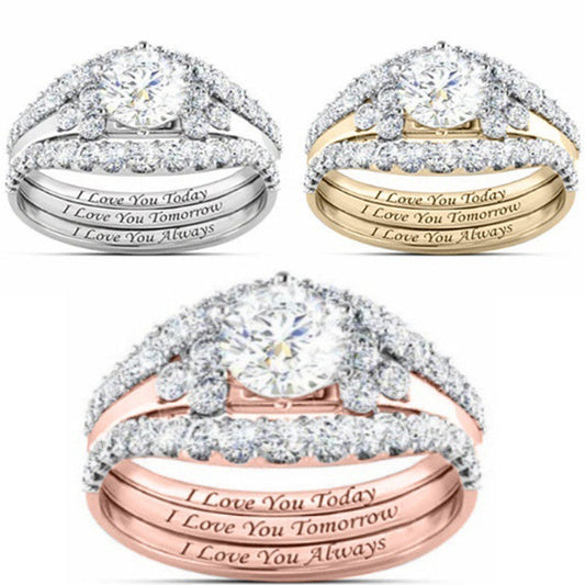 🏆Last Day Buy 1 Get 1 Free🏆Micro-Set Light Luxury Three-Piece Set Ring