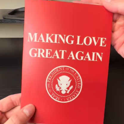 🔥MAKE LOVE GREAT AGAIN🔥Valentines Day card with Trump's funny voice record