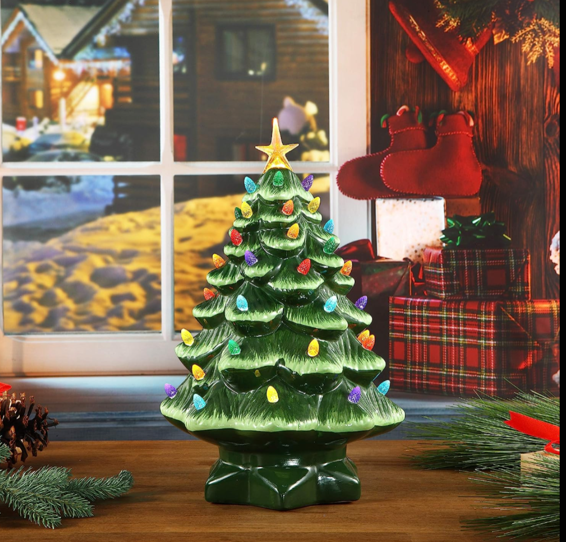 Last Day Buy 2 get 60% off💥Nostalgic Ceramic Christmas Tree with LED Lights