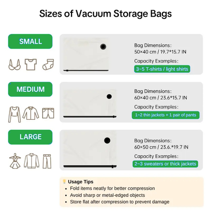 🏆⚡ 50K+ SOLD! Cordless Travel Vacuum Storage Compression Bag