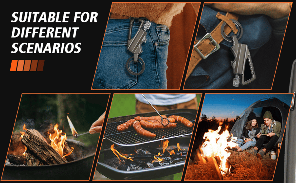 buy more save more✨Permanent Match Infinity Lighter with Multitool Keychain Bottle Opener