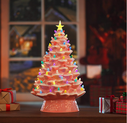 Last Day Buy 2 get 60% off💥Nostalgic Ceramic Christmas Tree with LED Lights