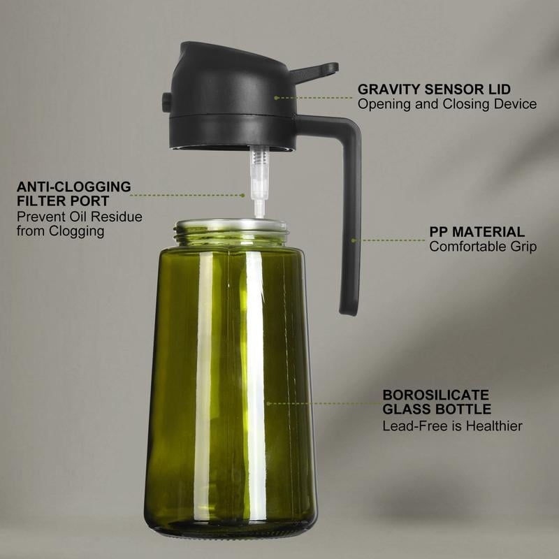 🎁Buy 2 get 60% off💕2 in 1 Glass Oil Sprayer & Dispenser🔥