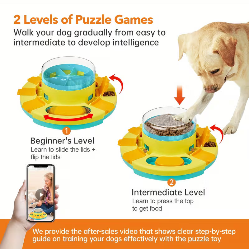 🔥buy-2-get-60-off🔥Dog Puzzle Toys Slow Feeder, Interactive Dog Toys Treat Dispenser for IQ Training
