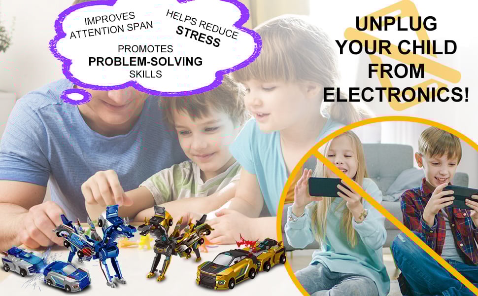 🎁✨ Collision Transforming Dinosaur Car Toy