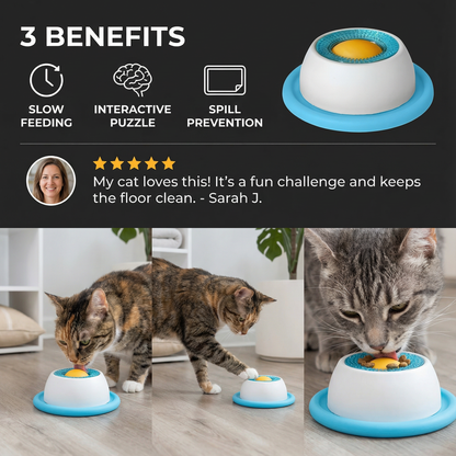 Interactive Licking Snack Plate – Slow Feeder for Cats